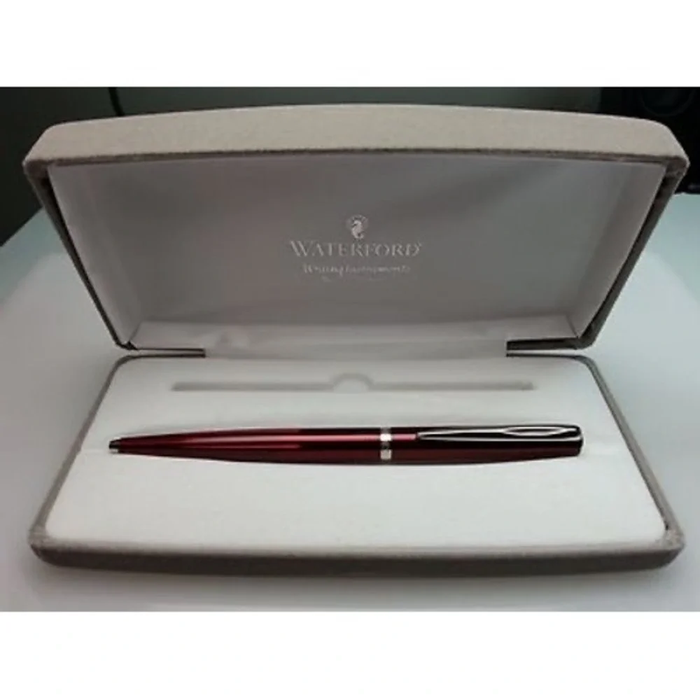 Waterford Glen Red Metallic Ballpoint Pen | New in‎ Box W409 Glendalough Gift